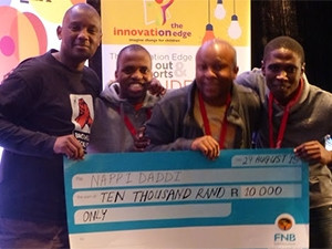 The NappiDaddi team took home a R10 000 prize, which they plan to use to further the app.