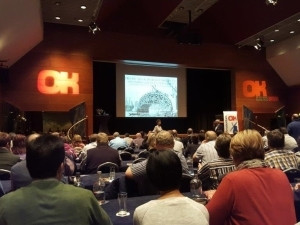 Delegates in the conference hall.