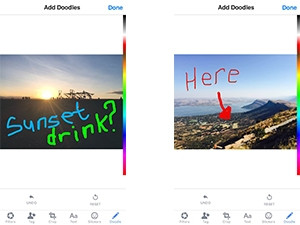 Facebook now allows users to doodle on their photographs before uploading them to the site.