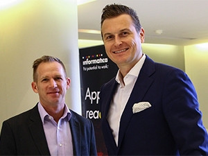 Neil Thorns, Informatica's Territory Manager Sub-Saharan Africa, with Ben Rund, Informatica's senior director for information solutions product marketing