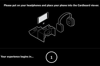 Users of the NYT VR can slot their smartphones into Google Cardboard to experience immersive video storytelling.