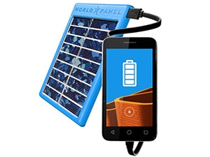 The SunStream mobile phone charger streams electricity from the sun directly into devices, without a chipset or PC board.