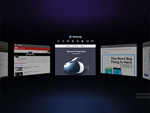 Samsung's virtual reality Web browser works with the newly released Gear VR headset.
