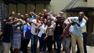 Joy on the faces of the interns after completing four months of intensive study during their Skills for Africa programme with SAP Africa