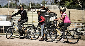 Nothing like a bicycle to put a smile on your face - and get you to school.