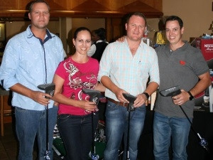2nd place, the SimpliVity fourball: Left to right - Morne Van Rensburg, Talita Van De Heever, Trevor Hankey, Martin Vorster.