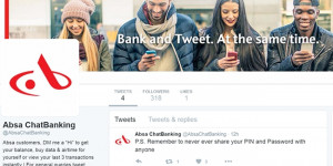 Some 2 400 Absa customers use their Twitter account to check account balances and buy airtime.