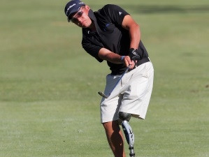 Daniel Slabbert, multiple Nedbank SA Disabled Golf Open champion. Slabbert faced a power-packed line-up of international stars at the 2016 Nedbank SA Disabled Golf Open at Zwartkop Country Club from 2 to 4 May 2016. The leg amputee has won the tournament four times, including last year.