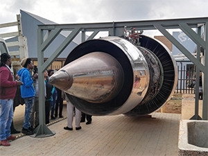 An SAA Boeing 747 engine is located on the school's premises.
