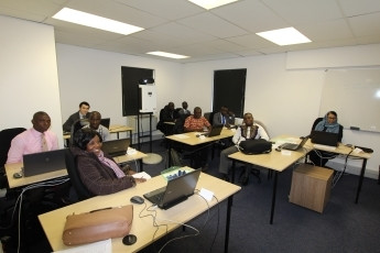 Above: Delegates from Ghana Health Service & Ghana Health Ministry attending Sage 300c (Cloud) training conducted in AWCape's hosted (Virtual Private Server) environment.