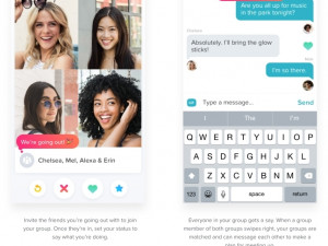 Tinder now has a feature that allows groups of people to 'match' and meet up with other groups.