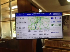 The GoMetro TV traffic screen is intended to show users in buildings how bad traffic is in the immediate vicinity.