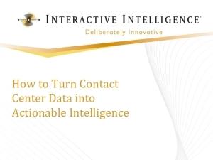 Whitepaper: How to turn contact centre data into actionable intelligence.