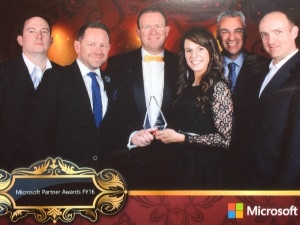 From left: Dave Stevens, Head of a Customer & Data Insights; Marc Fletcher, Head: Marketing & Business Development; Craig Mitchelmore, Head of Productivity Solutions at Intervate; Rozanne Day, UX Designer at Intervate; Grant Mufford, Partner Sales Executive, Microsoft SA (for Intervate); Peter Reid, Executive Head of Intervate