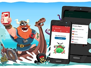 Opera's VPN app for Android allows users to enhance their online privacy, test WiFi security and block ad-tracking cookies.