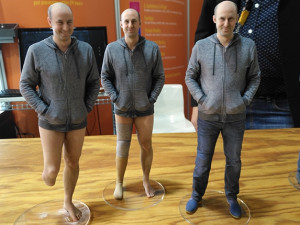 These 3D printed figurines are the product of 3D full body scanner, Botspot. The scanner is based on photogrammetry, not lasers. The machine can scan anything - a person, animal or device - and print a 3D model within 24 hours.