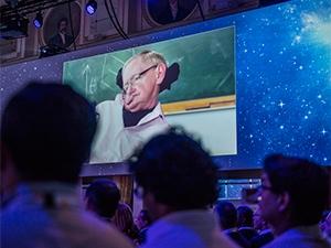 Stephen Hawking was live-streamed to conference attendees this week in Budapest, and quizzed about his thoughts on innovation.