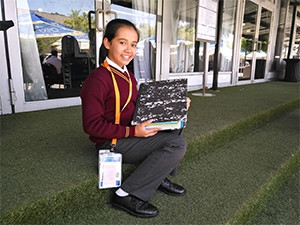 Ava Singh (12) from ML Sultan Ladysmith Primary School in Kwa-Zulu Natal.