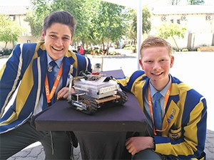 Erich Engelbrecht and Louis Deport (15) from Waterkloof High School in Gauteng.