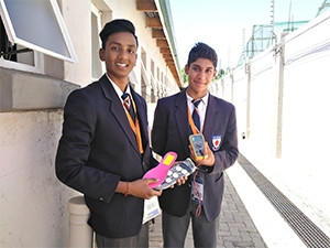 Devesh Jeaven and Thashil Naidoo (15) from Northcliffe High School in Gauteng.