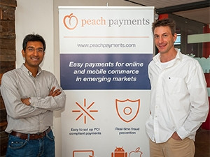 Rahul Jain and Andreas Demleitner, Peach Payments co-founders.