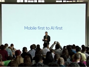 Google believes the world is moving from mobile-first to artificially intelligent-first, says CEO Sundar Pichai.
