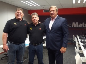 Rudolf Straeuli, CEO of the Lions Rugby Company (Pty) Ltd, Johan Klein from Altron with Kevin de Klerk, the Golden Lions Rugby Union President.