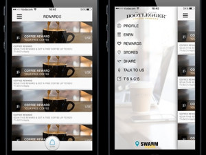 The Bootlegger app replaces the paper-based loyalty card.