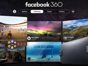The Facebook 360-degree app on Samsung Gear VR.