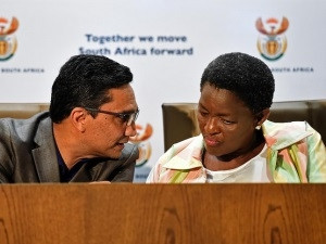 Zane Dangor and minister Bathabile Dlamini. (Photo source: GCIS)