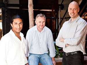 The team leading Startupbootcamp Cape Town includes Zachariah George, Paul Nel and Philip Kiracofe.