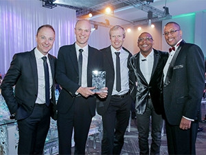 Winners and judges of the FNB business innovation awards.