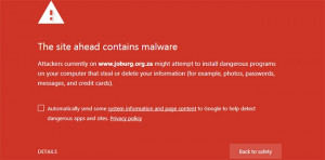 The City of Joburg suspects malware has compromised its Web site.