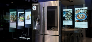 The Samsung Family Hub on its line of smart fridges.