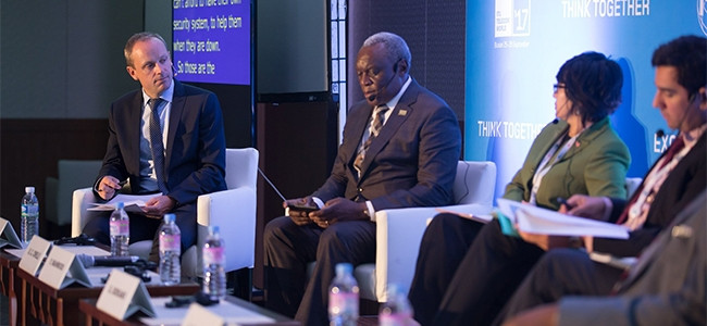 Minister Siyabonga Cwele speaks at ITU Telecom World 2017 in South Korea. [Photo source: ITU]