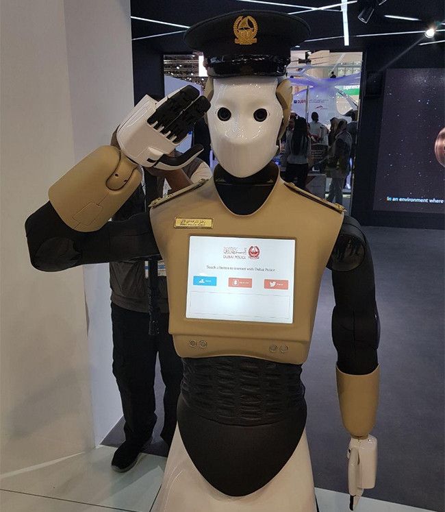 Dubai may supplement its police force with robots, although it is not yet clear if they will arrest offenders, or record evidence of the offence.
