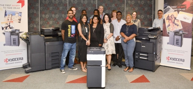 The Kyocera Document Solutions South Africa Team with the Dreamworks Printing team. KDZA is supporting entrepreneurs in various ways as part of the company's commitment to contributing to the advancement of society and humankind.