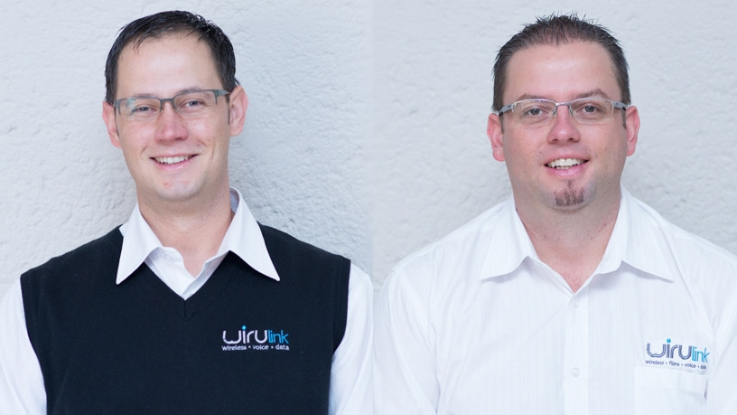 Riaan and Jaco Maree, co-founders of WIRUlink, a local fixed wireless broadband provider.