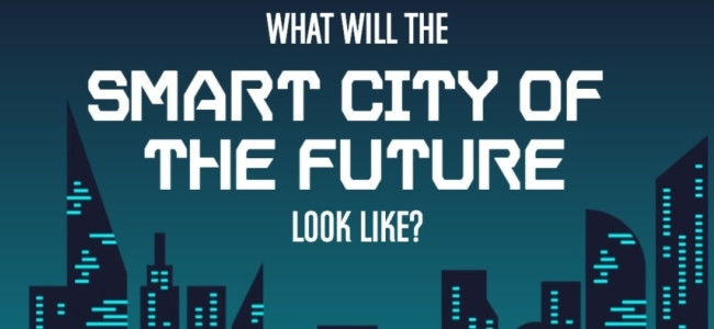 An interactive infographic shows what is predicted to happen in smart cities around the world up until 2060.