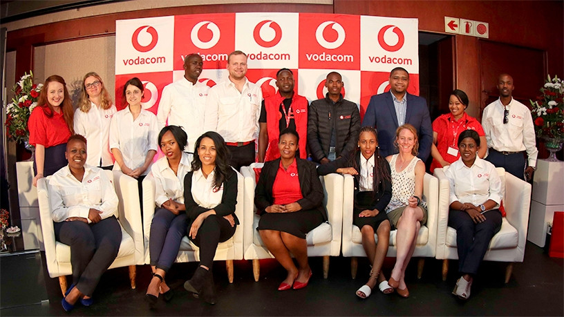 The group of 20 volunteers chosen for the Vodacom Change the World programme 2017/2018.