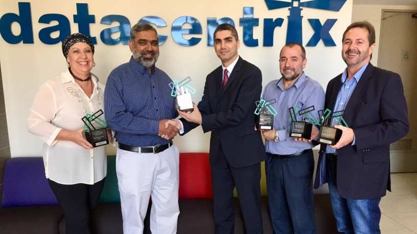 From left to right: Petro Plotz, partner business manager, HPE, Ahmed Mahomed, Datacentrix CEO, Ammar Lababidy, MEMA channel & territory director, HPE, Tony de Sousa, business unit manager: Enterprise, Datacentrix, and Leon Erasmus, HPE country manager: channel and territory sales.