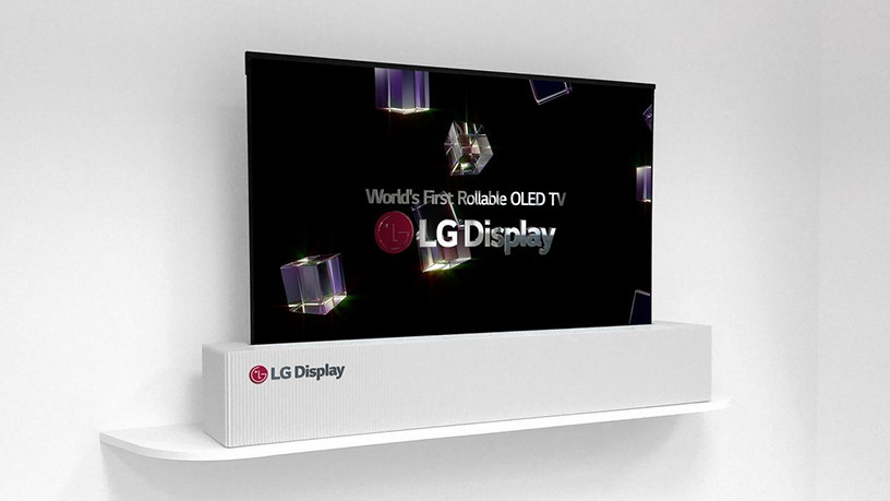 LG's 65-inch UHD rollable OLED display.