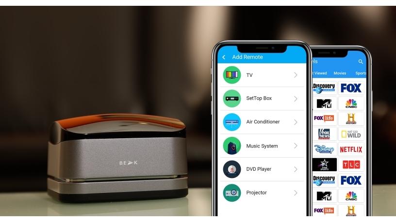 The Beak Smart App and Universal Remote Control.