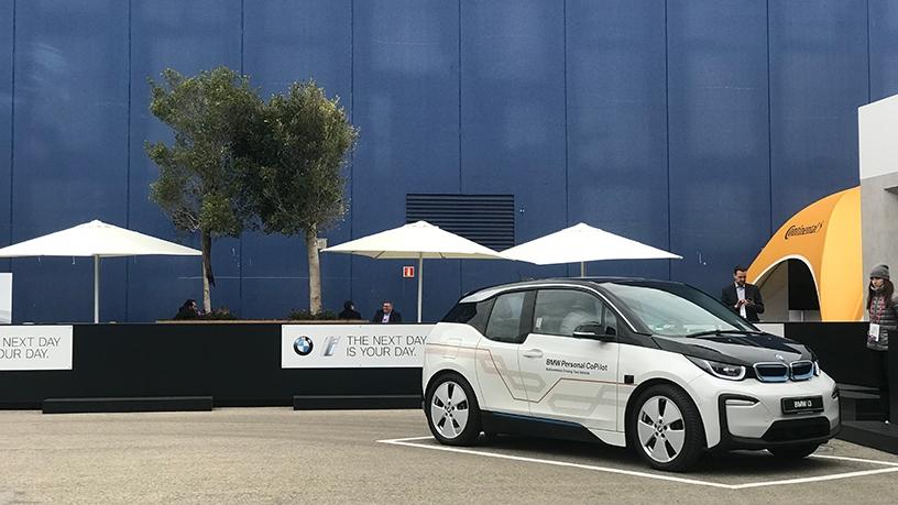 Visitors could go for rides in a BMW autonomous vehicle.