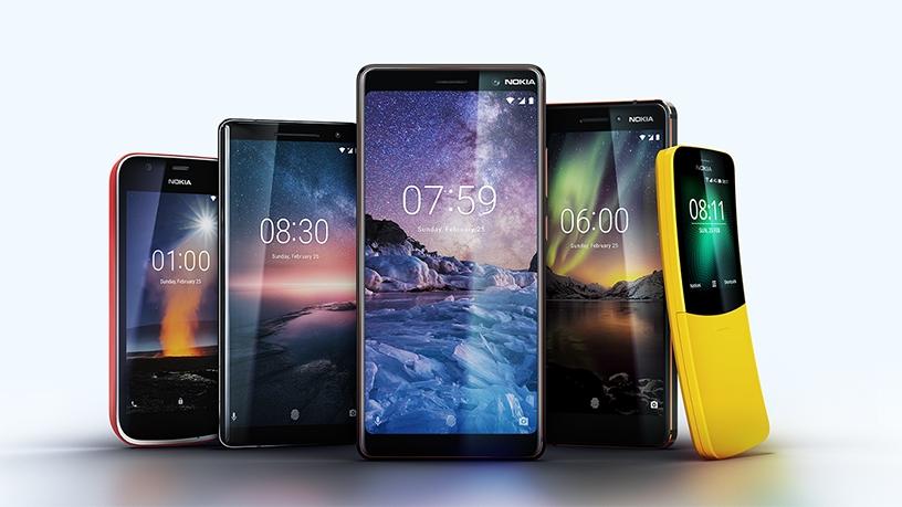 The five new Nokia devices launched at MWC.