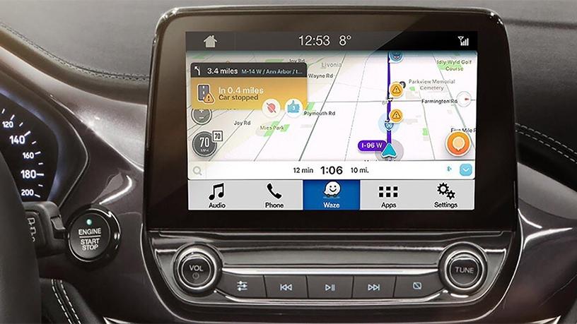 The Waze app in Ford cars.