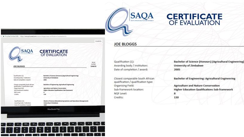 SAQA pilots a digital certificate to enable real-time verification of qualifications.