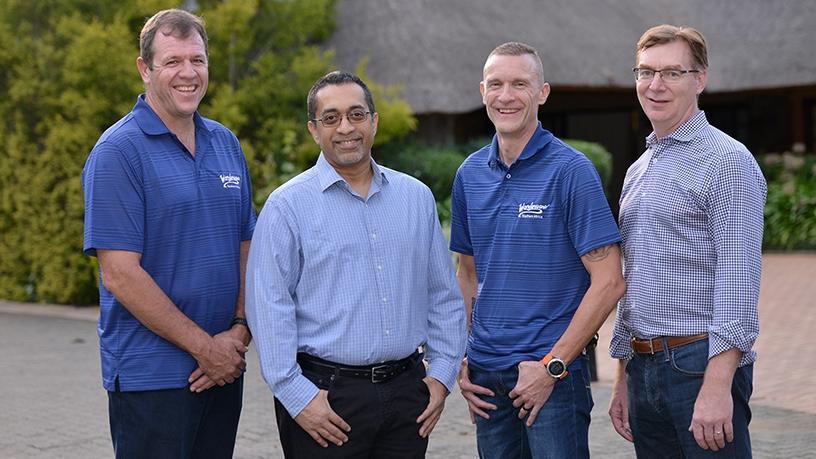 From left to right: Bernhard Kloss, EOH divisional director: industrial automation and control; Ravi Gopinath, COO of Aveva; Deon Barnard, MD of Wonderware Southern Africa; and Doug Warren, VP for strategic partnerships at Aveva.