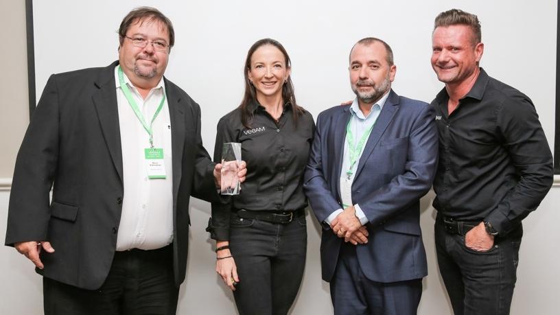 From left: Marius Redelelinghuys, solution architect at Datacentrix; Lisa Strydom, channel manager lead at Veeam; Claude Schuck, regional manager: Africa at Veeam; and Tony de Sousa, business unit manager: enterprise at Datacentrix.