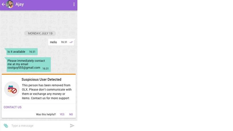 OLX blocks scammers using advanced algorithms